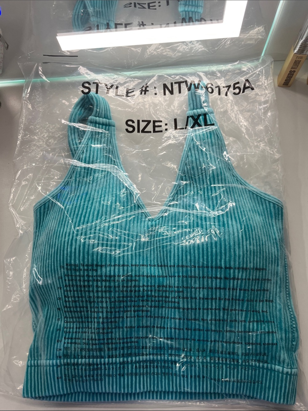 Zenana Outfitters Ribbed V-Neck Tank Top - Teal